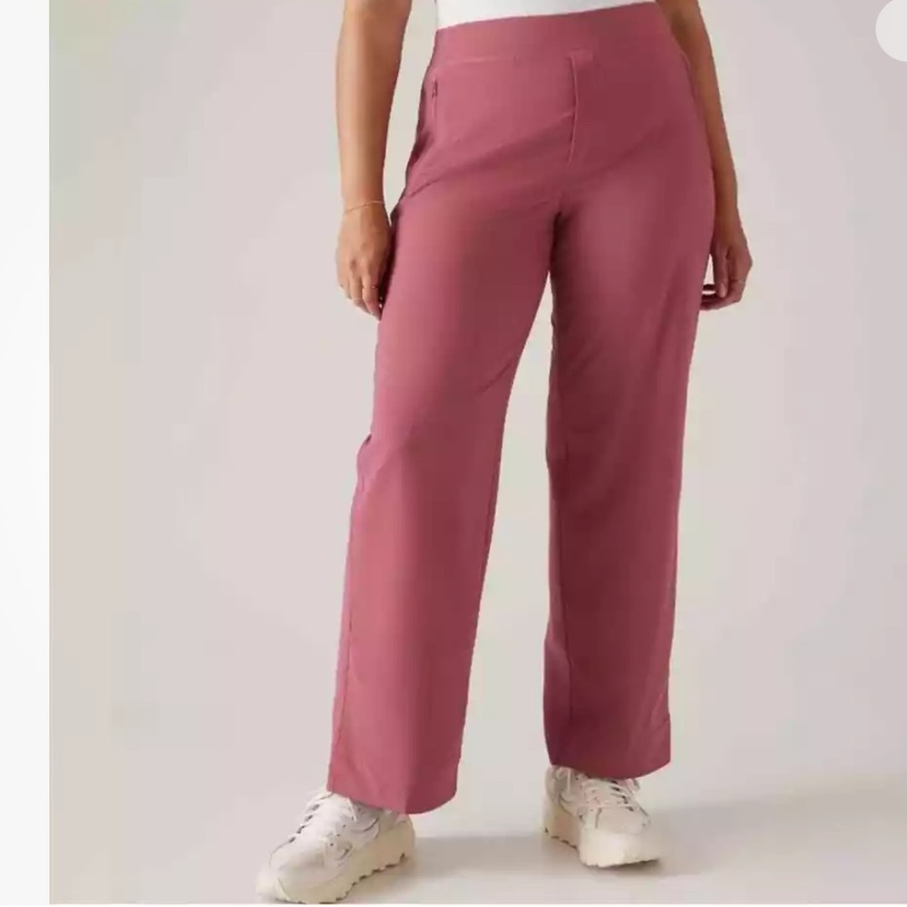 Athleta dusty pink Brooklyn hiights New wide leg pant size 18 new Jamba large